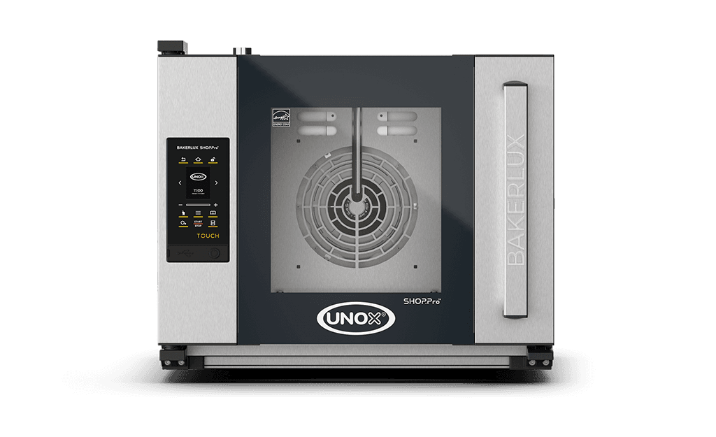 Unox BAKERLUX SHOP.Pro TOUCH Touchscreen Convection Oven with Humidity – 4-Tray 460×330mm – Electric — XEFR-04HS-ETRV