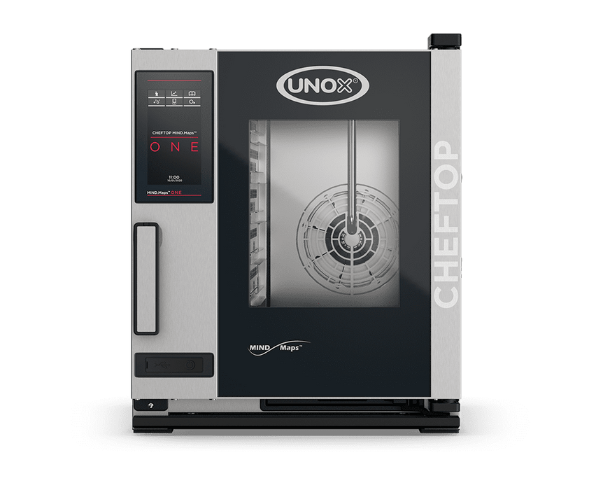 Unox CHEFTOP MIND.Maps ONE Compact Countertop Chef-Led Commercial Combi Oven – 5-Tray GN 2/3 – Electric — XECC-0523-E1LM