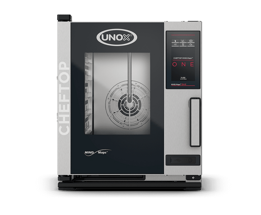 Unox CHEFTOP MIND.Maps ONE Compact Countertop Chef-Led Commercial Combi Oven – 5-Tray GN 2/3 – Electric — XECC-0523-E1RM