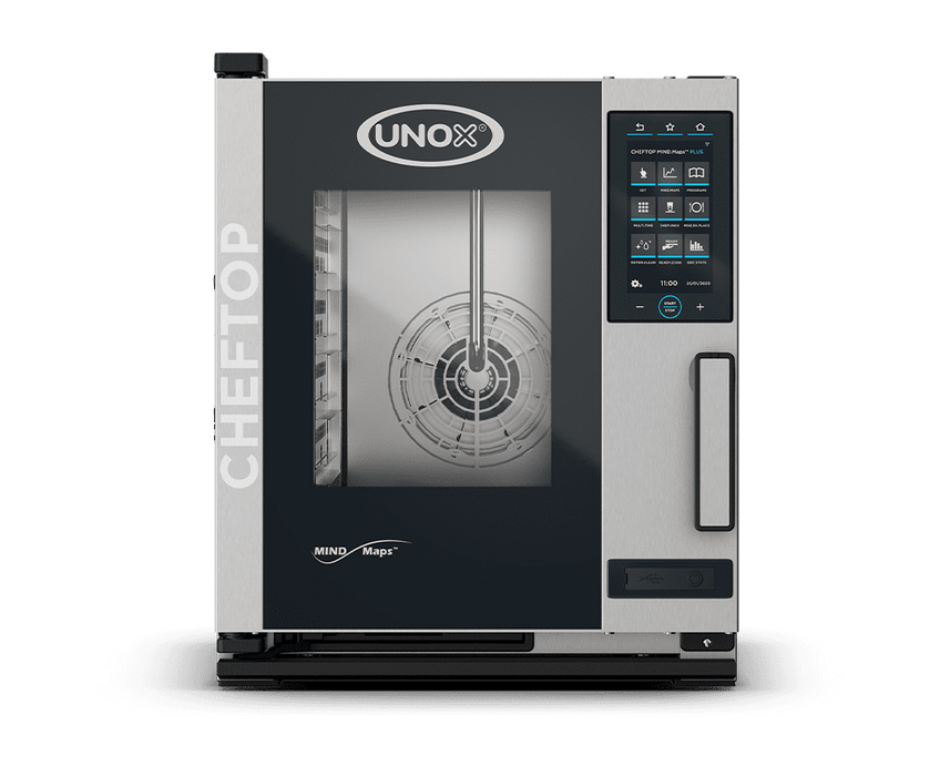 Unox CHEFTOP MIND.Maps PLUS Compact Countertop Intelligent Commercial Combi Oven –  – Electric — XECC-0513-EPRM-MS
