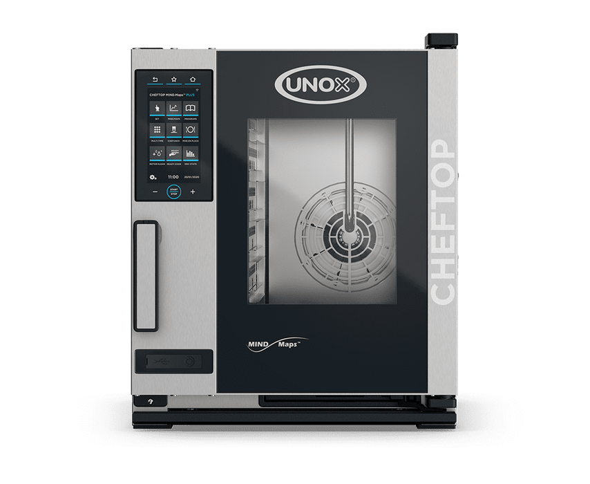 Unox CHEFTOP MIND.Maps PLUS Compact Countertop Intelligent Commercial Combi Oven – 5-Tray GN 2/3 – Electric — XECC-0523-EPLM