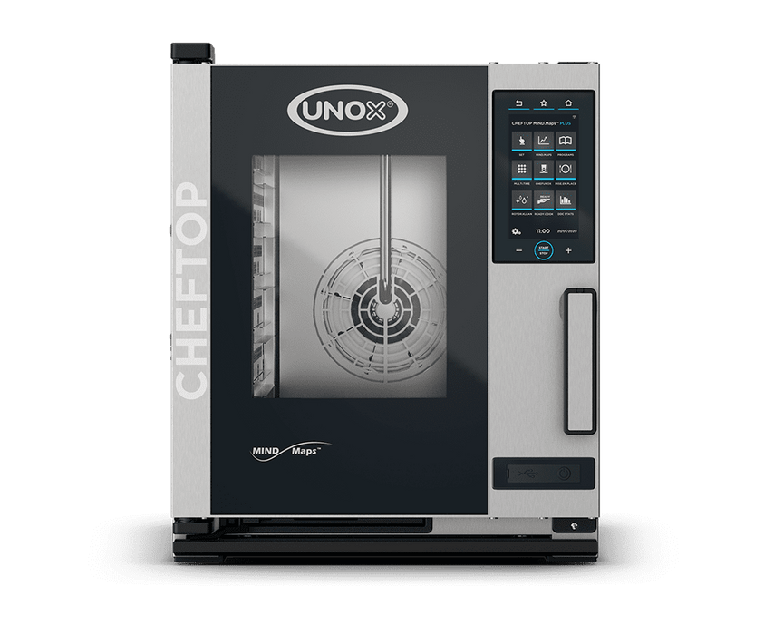 Unox CHEFTOP MIND.Maps PLUS Compact Countertop Intelligent Commercial Combi Oven – 5-Tray GN 2/3 – Electric — XECC-0523-EPRM