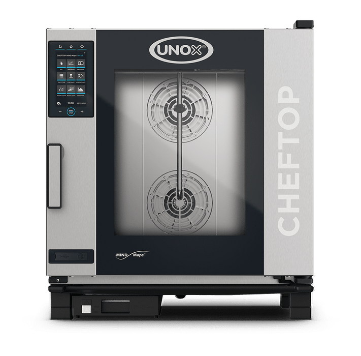 Unox CHEFTOP MIND.Maps PLUS Intelligent Commercial Combi Oven – 7-Tray GN 1/1 – Gas — XEVC-0711-GPLM-MS