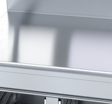 Waldorf 800 Series BT8900S-CB - 900mm Bench Top With Salamander Support Cabinet Base