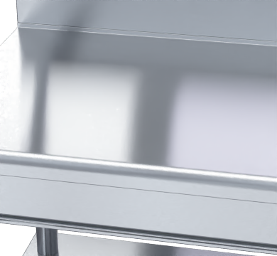 Waldorf 800 Series BT8900S-LS - 900mm Bench Top With Salamander Support Leg Stand