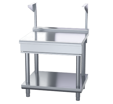 Waldorf 800 Series BTL8900S-LS - 900mm Bench Top With Salamander Support Low Back Version Leg Stand