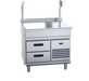 Waldorf 800 Series BTL8900S-RB - 900mm Bench Top With Salamander Support Low Back Version Refrigerated Base
