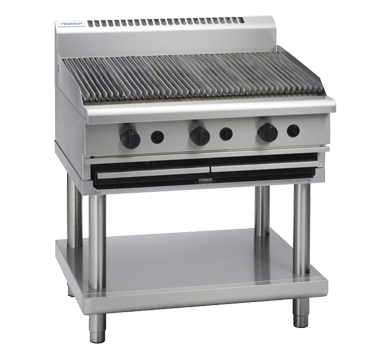 Waldorf 800 Series CHL8900G-LS - 900mm Gas Chargrill Low Back Version Leg Stand