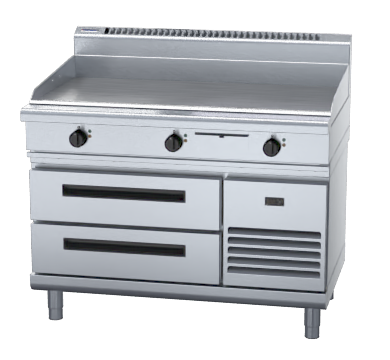 Waldorf 800 Series GP8120E-RB - 120mm Electric Griddle - Refrigerated Base