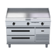 Waldorf 800 Series GPL8120E-RB - 1200mm Electric Griddle Low Back Version - Refrigerated Base