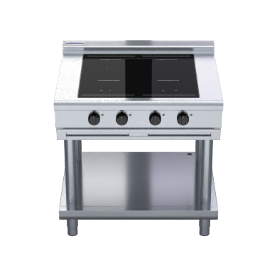 Waldorf 800 Series INL8400F-LS - 900mm Electric Induction Cooktop Low Back Version - Leg Stand