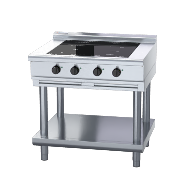 Waldorf 800 Series INL8400F-LS - 900mm Electric Induction Cooktop Low Back Version - Leg Stand