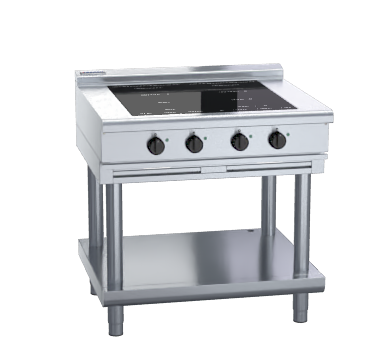 Waldorf 800 Series INL8400F-LS - 900mm Electric Induction Cooktop Low Back Version - Leg Stand