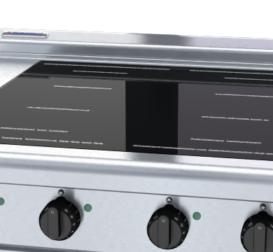 Waldorf 800 Series INL8400F-LS - 900mm Electric Induction Cooktop Low Back Version - Leg Stand