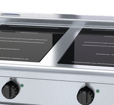 Waldorf 800 Series INL8400R3-B - 900mm Electric Induction Cooktop Low Back Version - Bench Model
