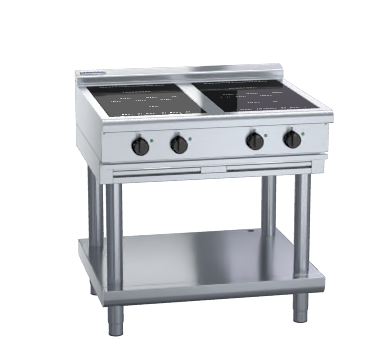 Waldorf 800 Series INL8400R3-LS - 900mm Electric Induction Cooktop Low Back Version - Leg Stand