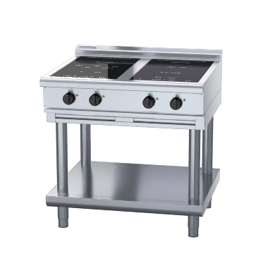 Waldorf 800 Series INL8400R3F-LS - 900mm Electric Induction Cooktop Low Back Version - Leg Stand