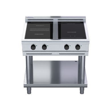 Waldorf 800 Series INL8400R5F-LS - 900mm Electric Induction Cooktop Low Back Version - Leg Stand