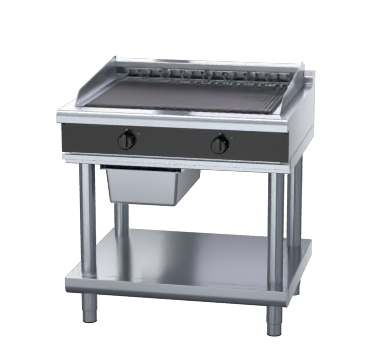 Waldorf Bold CHLB8900ED-LS - 900mm Electric Chargrill Low Back Version - Leg Stand