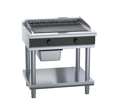Waldorf Bold CHLB8900ED-LS - 900mm Electric Chargrill Low Back Version - Leg Stand