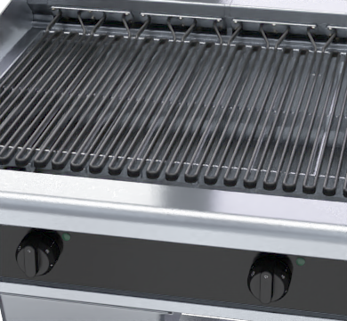 Waldorf Bold CHLB8900ED-LS - 900mm Electric Chargrill Low Back Version - Leg Stand