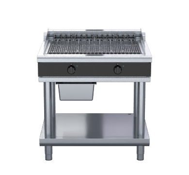 Waldorf Bold CHLB8900ED-LS - 900mm Electric Chargrill Low Back Version - Leg Stand