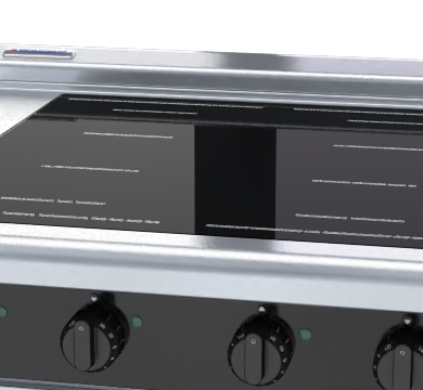 Waldorf Bold INLB8400F-B - 900mm Electric Induction Cooktop Low Back Version - Bench Model