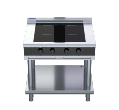 Waldorf Bold INLB8400F-LS - 900mm Electric Induction Cooktop Low Back Version - Leg Stand