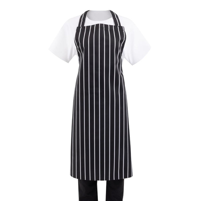 Whites Butcher’s Apron Black and White Stripe - A935 - Simply Hospitality NZ