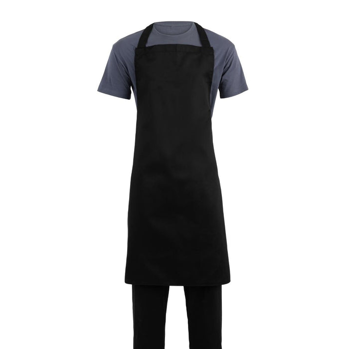 Whites Polycotton Bib Apron Black - B887 - Simply Hospitality NZ