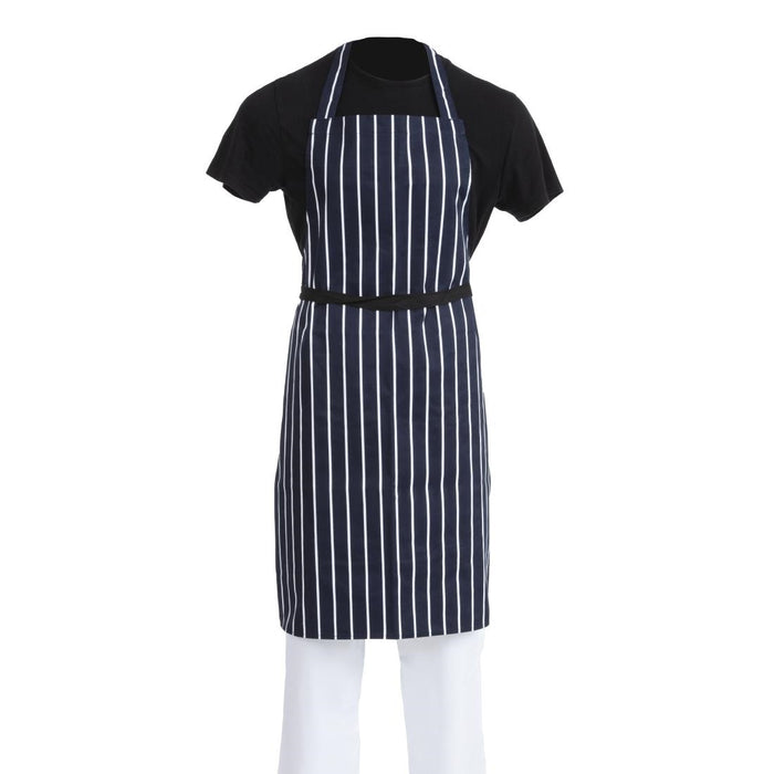Whites Butcher’s Apron Navy Stripe - A530 - Simply Hospitality NZ