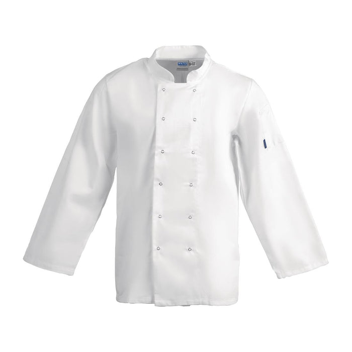 Whites Vegas Unisex Chef Jacket Long Sleeve White - A134-XS - Simply Hospitality NZ