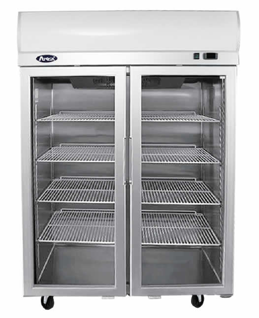 Atosa Glass Door Upright Fridge - 1200mm - Double Door - YCF9402
